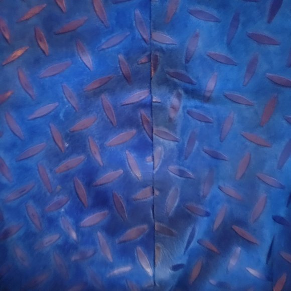 Andrew Marc Blue Suede Leather Cut Out Skirt 10 - Picture 13 of 16